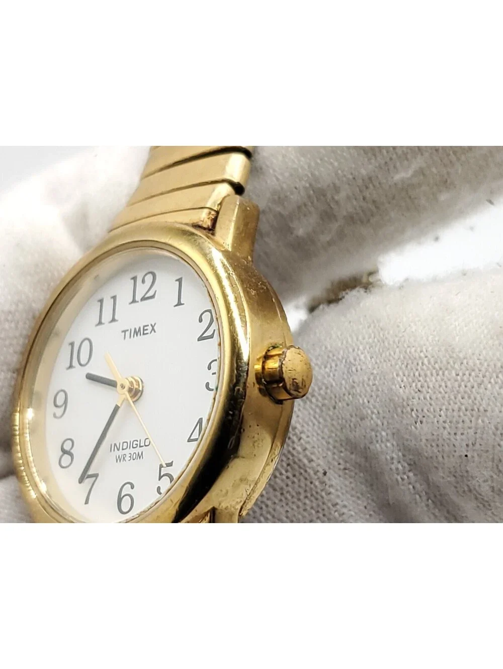 Timex Indiglo Womens Watch New Battery Please Read Gold Tone 24mm